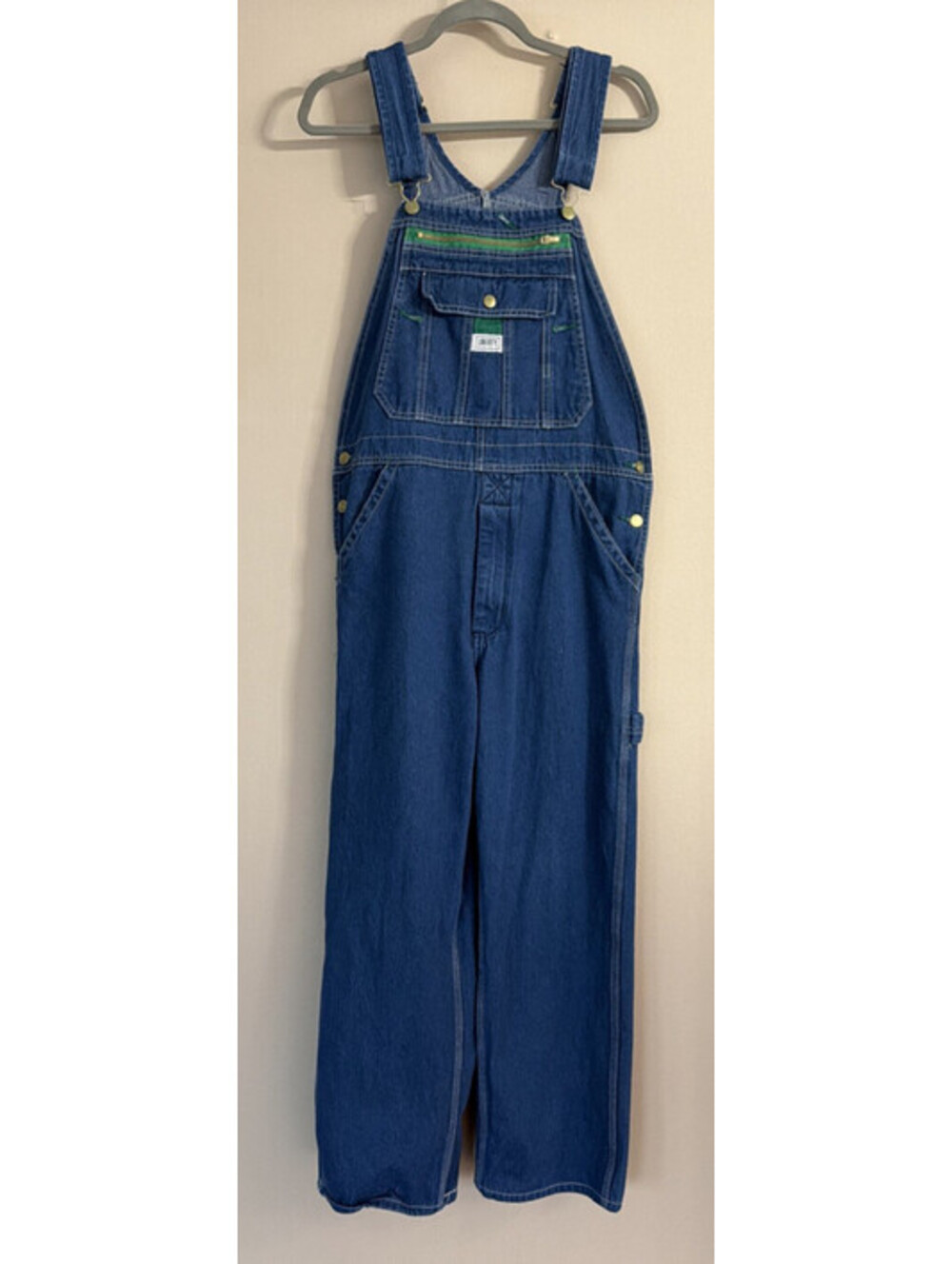 Liberty Overalls Unisex 32x30 Blue Denim Bib Work Wear Straight Leg